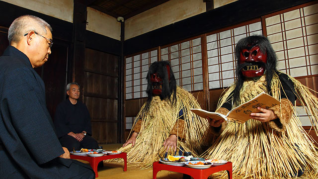 親身體驗除夕在男鹿真山傳承館舉行的生鬼活動