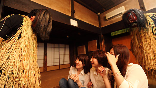 Feel and experience the New Year's Namahage events at Oga Shinzan Folklore Museum.