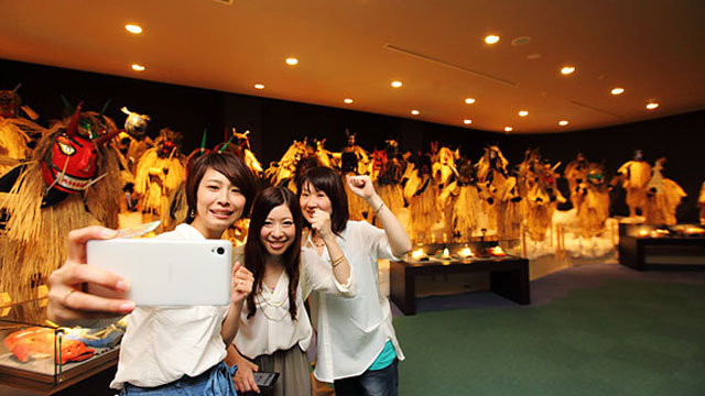 At Namahage museum, there are over 150 different kinds of masks are displayed.